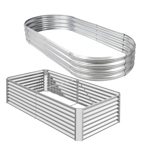 Easy Assembly Galvanized Raised Planter Box