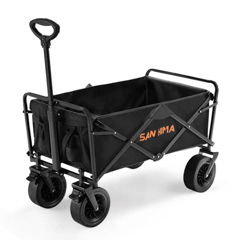 San Hima 100kg Capacity Outdoor Garden Beach Trolley Fishing Folding Camping Cart