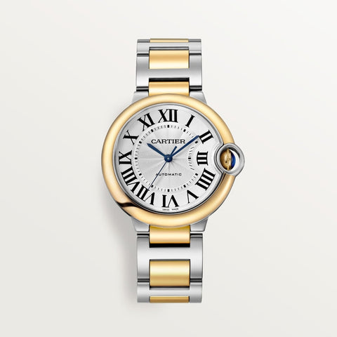 Unworn Ballon Bleu, Stainless Steel and 18k Yellow Gold, 36mm, Ladies, Ref# W2BB0038, box and papers