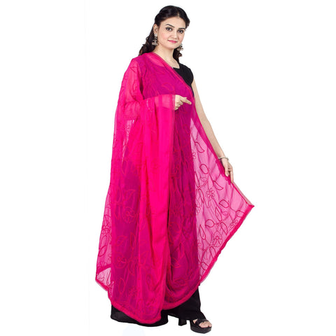 Chandrakala Pink Chiffon Dupatta