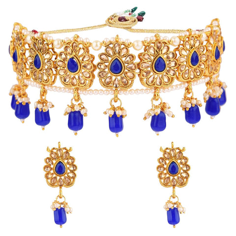 Efulgenz Blue Jewellery Set