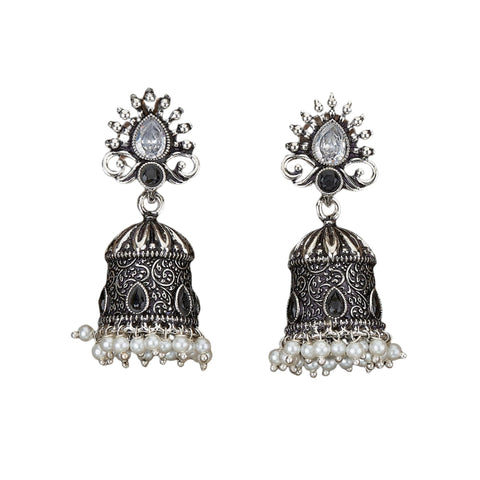 Lovenspire Black Jhumka Earrings
