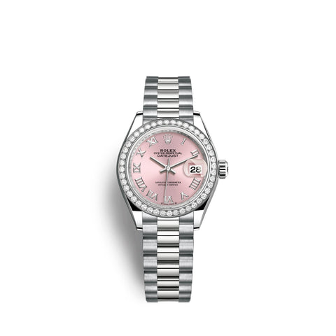Lady-Datejust 28mm, 18k White Gold, Ref# 279139rbr-0012