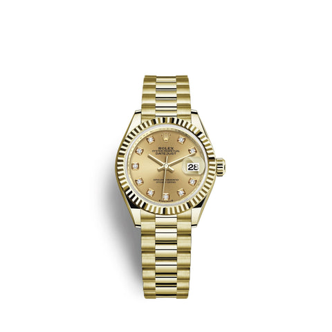 Lady-Datejust 28, 18k Yellow Gold, Ref# 279178-0017