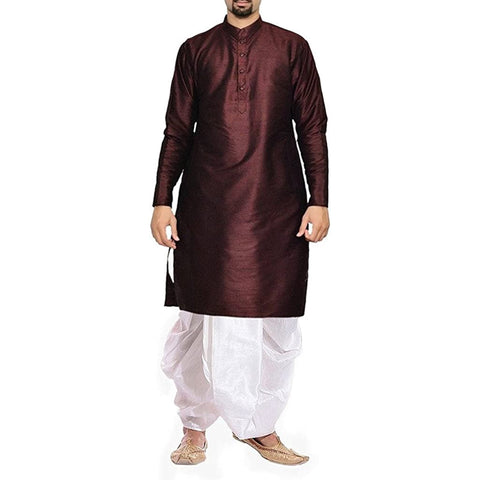 Royal Kurta Brown Silk Kurta Set