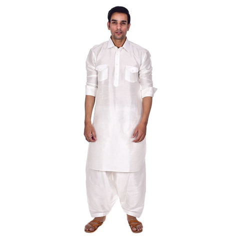 Silk Pathani Kurta Set