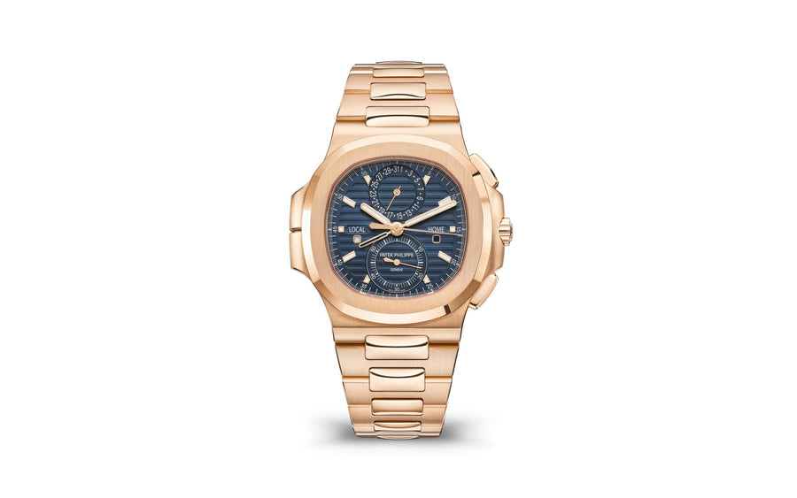 Nautilus Travel Time Chronograph Watch, 18k Rose Gold, 40,5 mm, Ref# 5990/1R-001