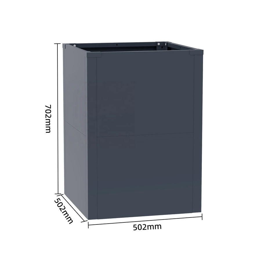 Raised Garden Bed Weather Resistant Metal Raised Beds Galvanized Steel Raised - S - 50 x 50 x 70 cm