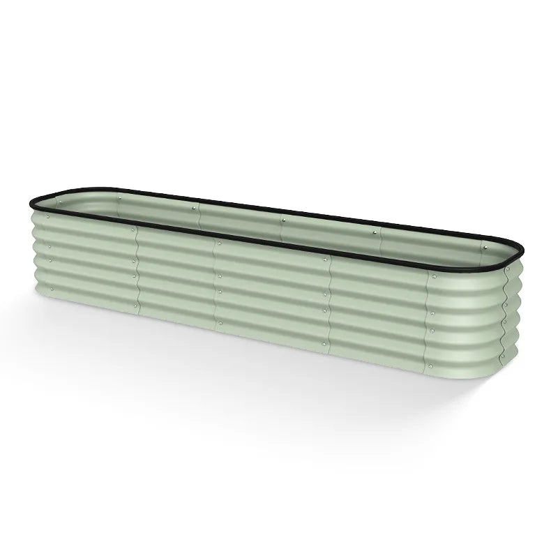9in1 Modular Metal Raised Garden Beds Eco-friendly Powder Coated Galvanized Steel - Light Green
