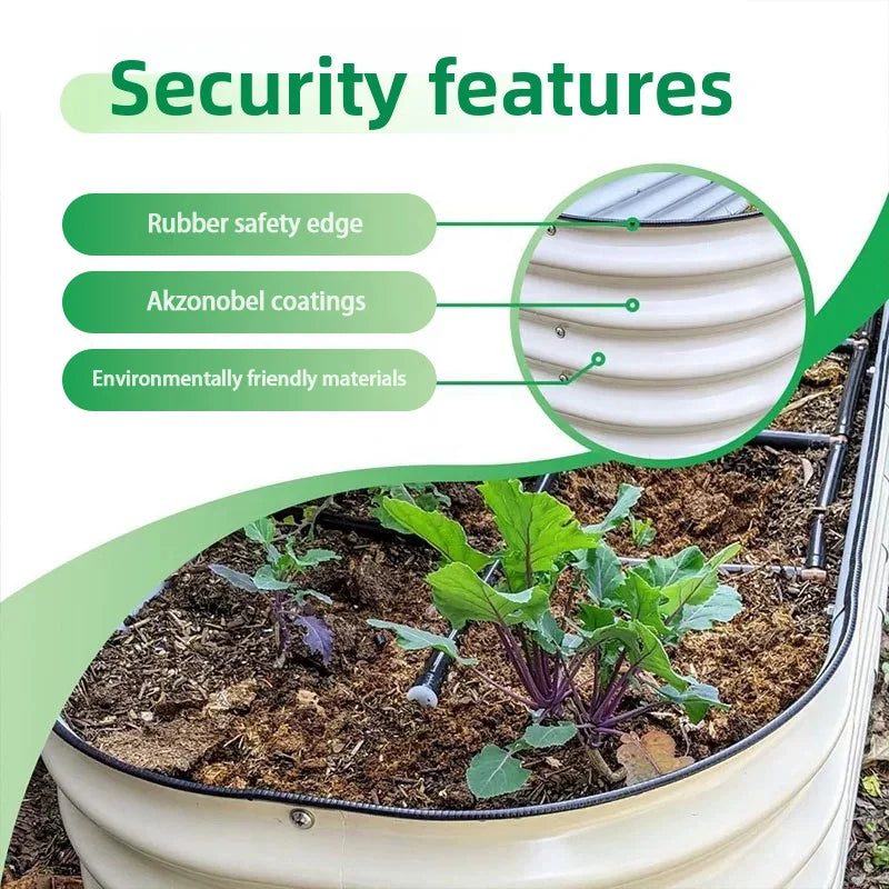 Raised Garden Bed Weather Resistant Metal Raised Beds Galvanized Steel Raised