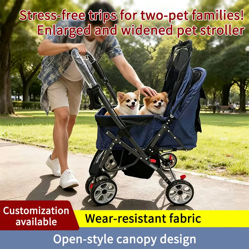 Cat Dog Portable Lightweight Pet Stroller