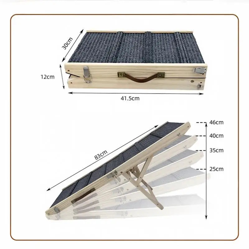 Foldable Pet Ramp and Car Step Ladder