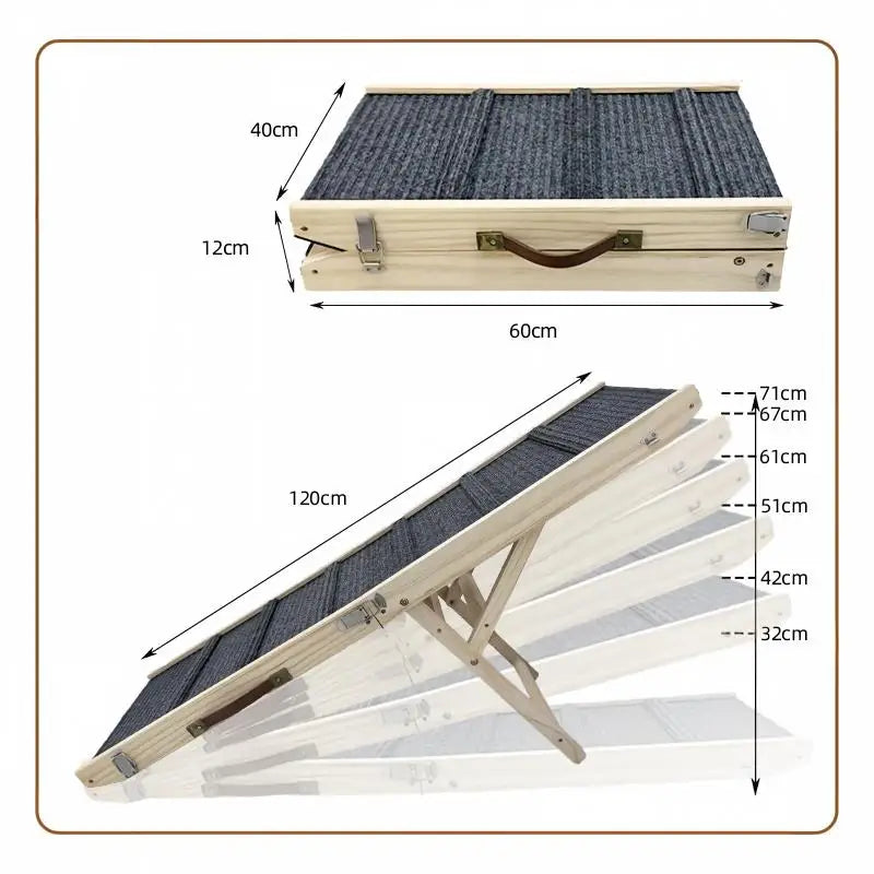 Foldable Pet Ramp and Car Step Ladder