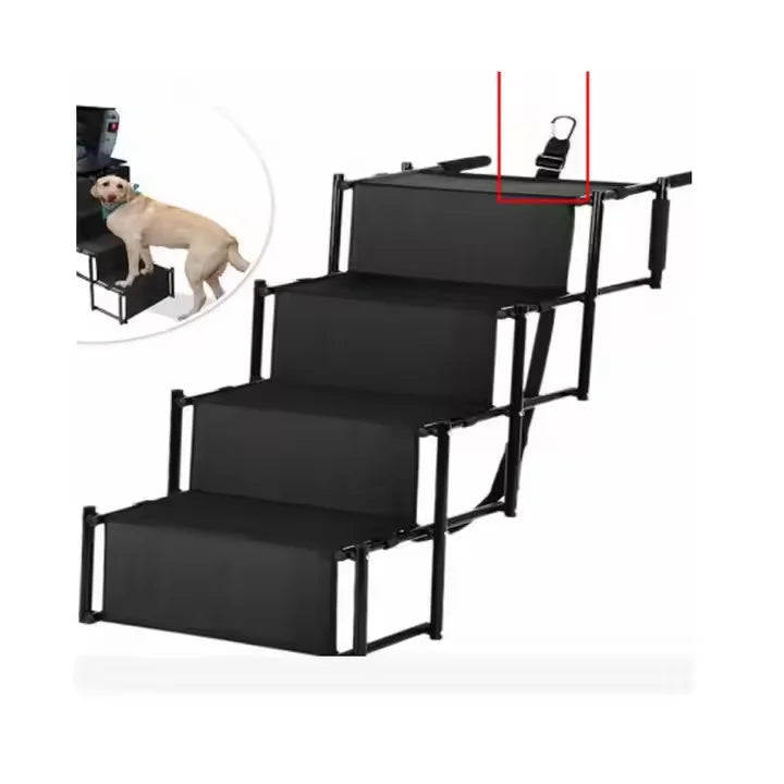 Customized Black Oxford Folding Cat Car Ramp Portable Non-slip Pet Ladder For SUV