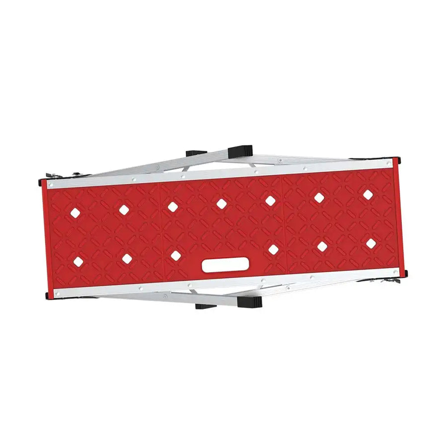 Wire King Folding Aluminum Wide Platform Portable Work Bench Ladder Workbench