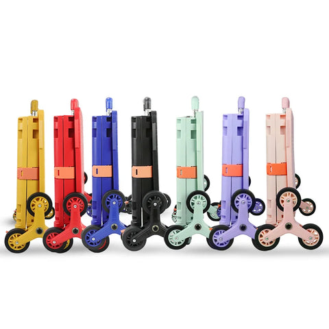Portable Small Foldable Mini Shopping Basket Cart Trolley Tote Cart Pull Cart