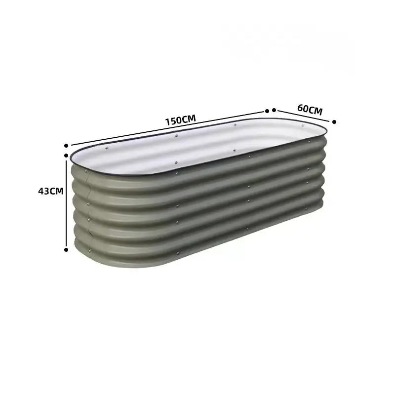 Custom Large Modern Metal Galvanized Raised Garden Beds Planter Boxes Set