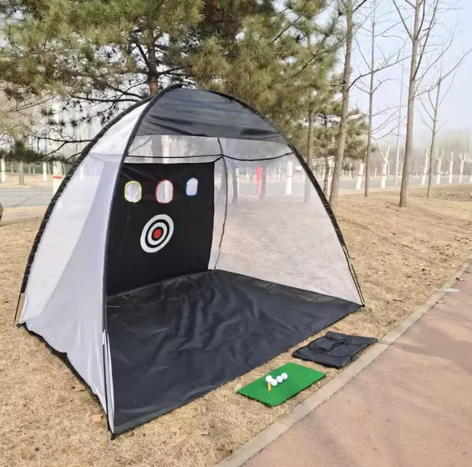 Heavy Duty Freestanding Silver Aluminum Alloy Golf Hitting Training Garage Home