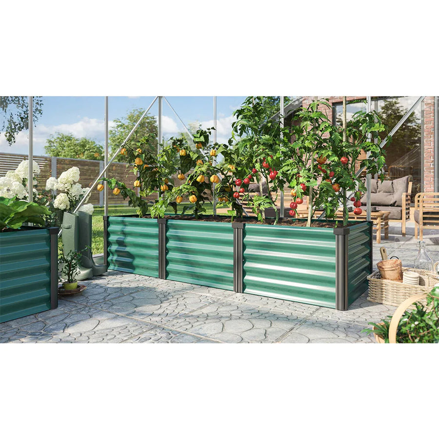 Custom Large Modern Metal Galvanized Raised Garden Beds Planter Boxes Set