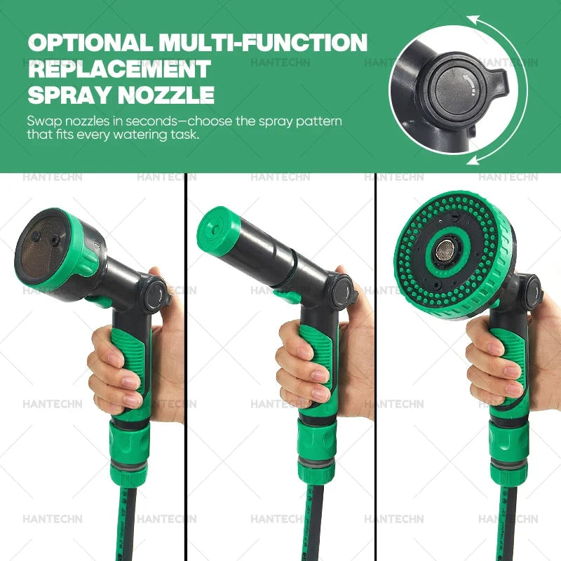 Hantechn Automatic Retractable Garden Hose Reel 30m+2m Pvc Water Hose With Abs