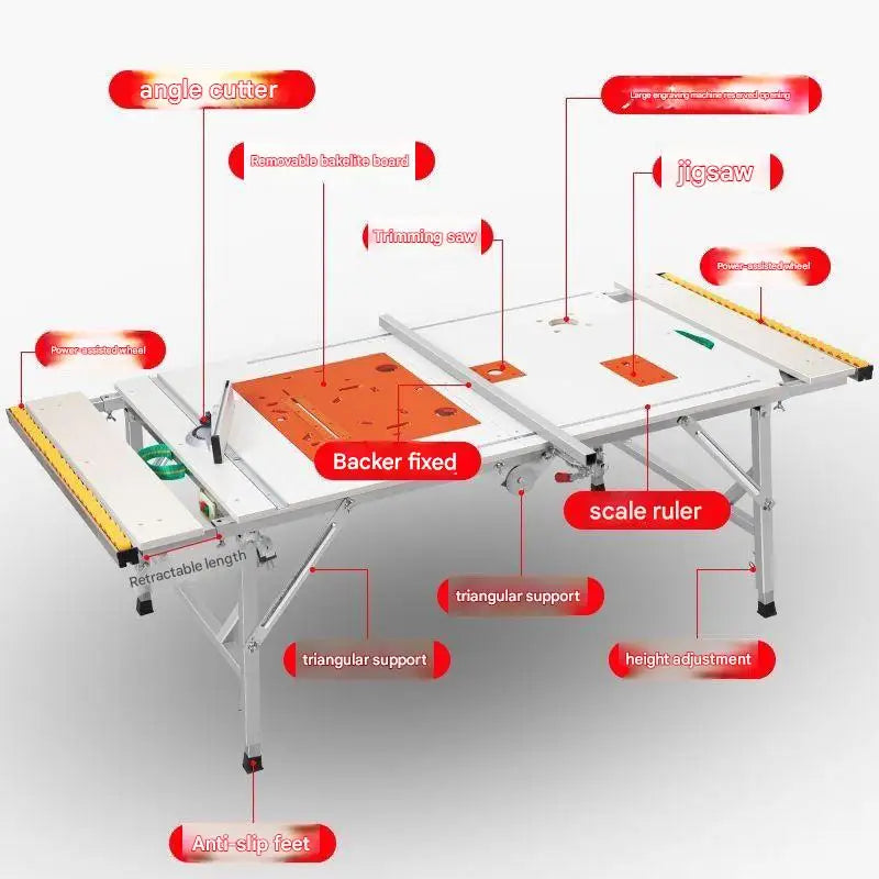 Carpenter Table Saw Dust-free Dual Rail Saw Special Precision Saw Table