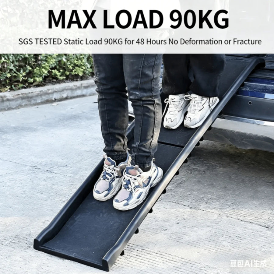 Folding Dog Car Ramp Portable Pet Stairs Lightweight Anti-slip Ladder For Small