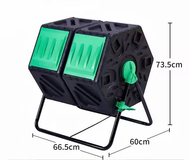 Other Garden Tools Dual Chamber Rotating Compost Turner Garden Rotary Compost Bin - 130 L