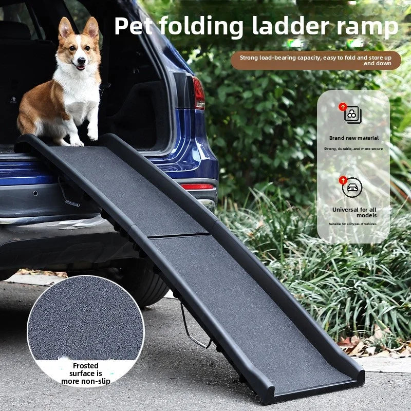Large Dog Vehicle Access Ramp Wear Resistant Pp Foldable Pet Climbing Stair