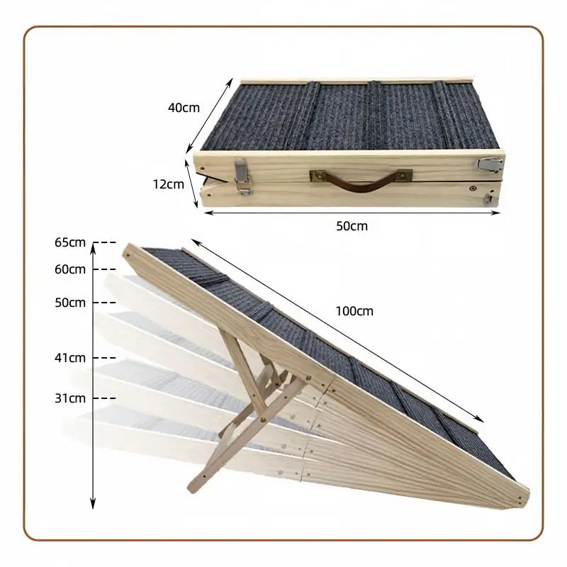 Foldable Pet Ramp and Car Step Ladder