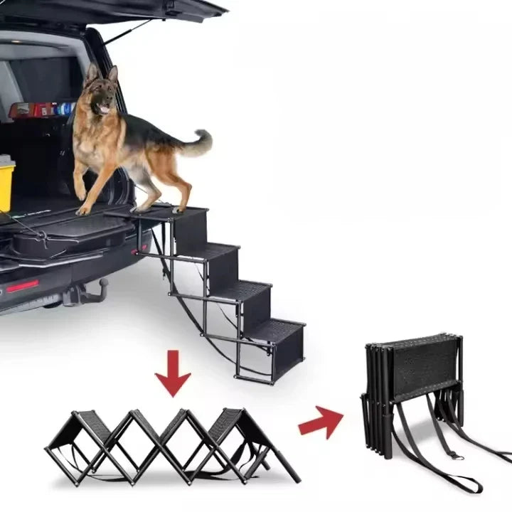 Outdoor Car Pet Supplies Dog Cat Climbing Ladder Foldable Ramp Pet Stairs