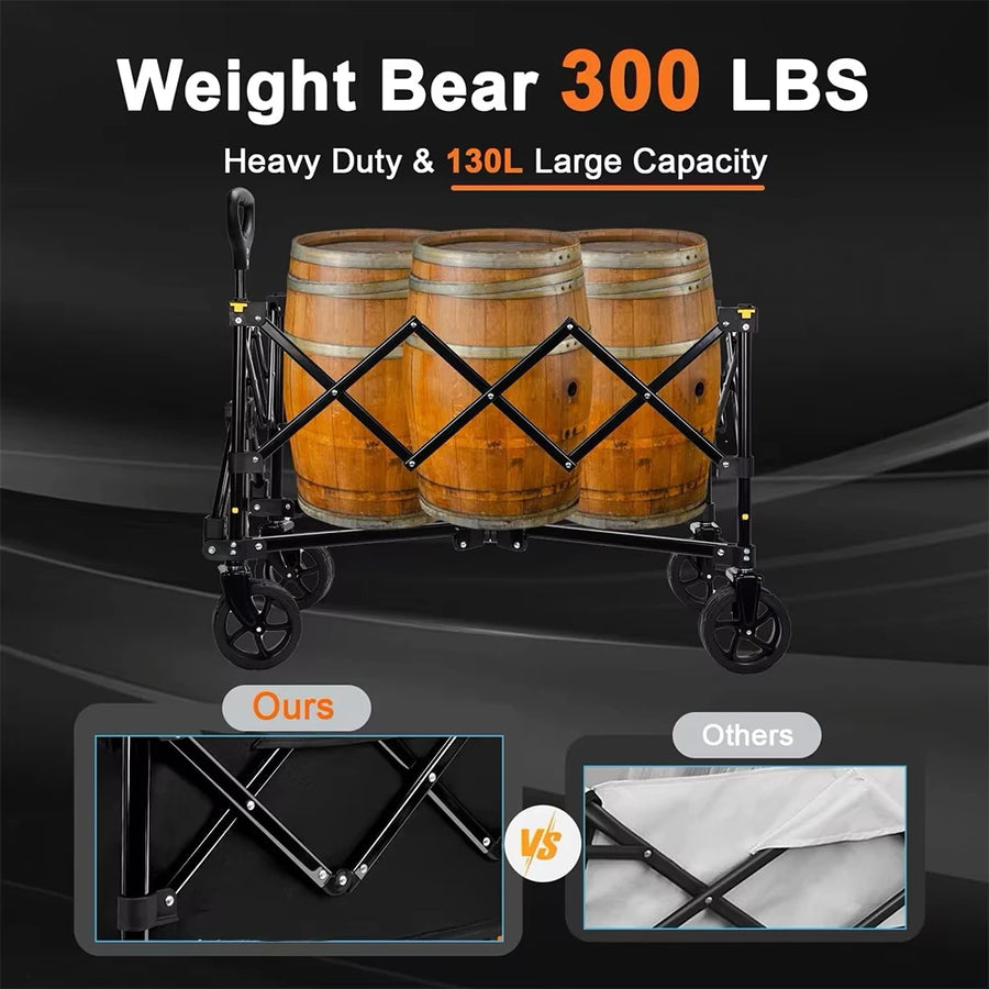 4 Way Portable Shopping Wagon Multifunctional Outdoor Camping Beach Fishing