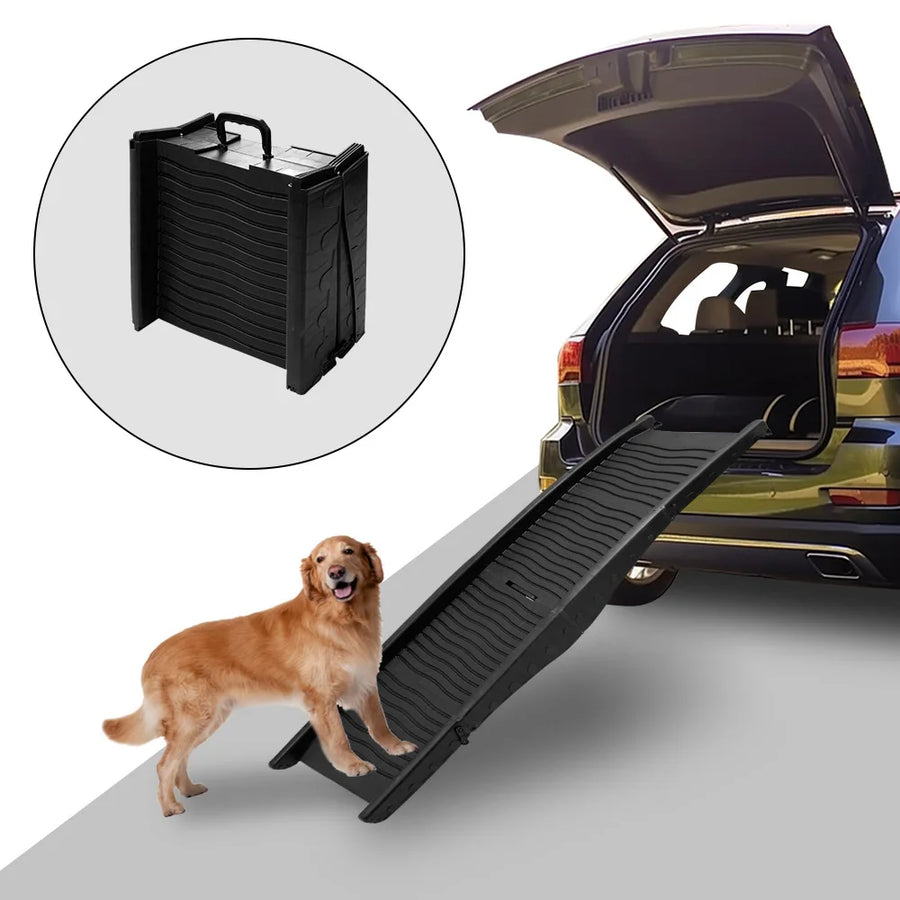 Foldable Car Pet Ramp Portable Elderly Dog Auxiliary Stairs Anti Slip Vehicle