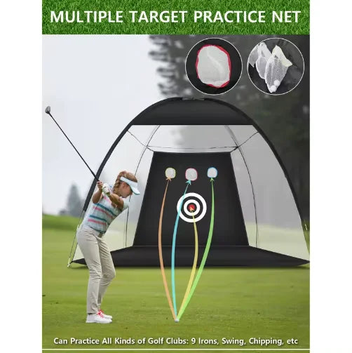 Heavy Duty Freestanding Silver Aluminum Alloy Golf Hitting Training Garage Home