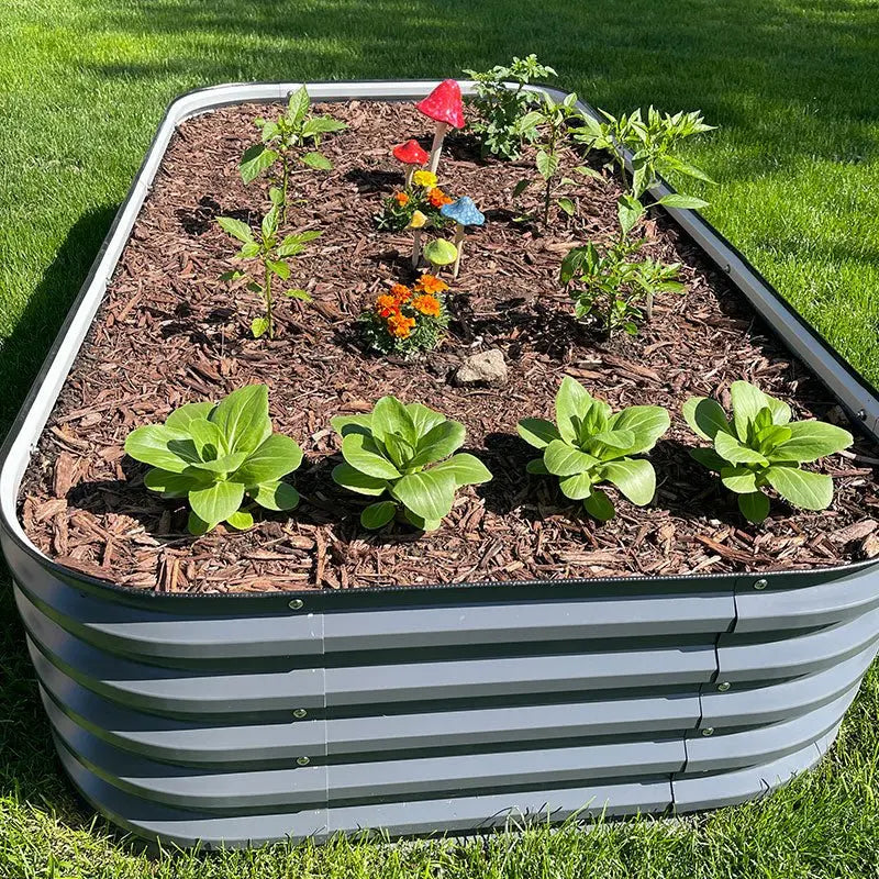 Custom Large Modern Metal Galvanized Raised Garden Beds Planter Boxes Set