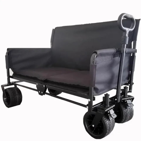 Jxft Multifunctional Four-wheel Metal Outdoor Folding Wagon Reclining Sofa Cart