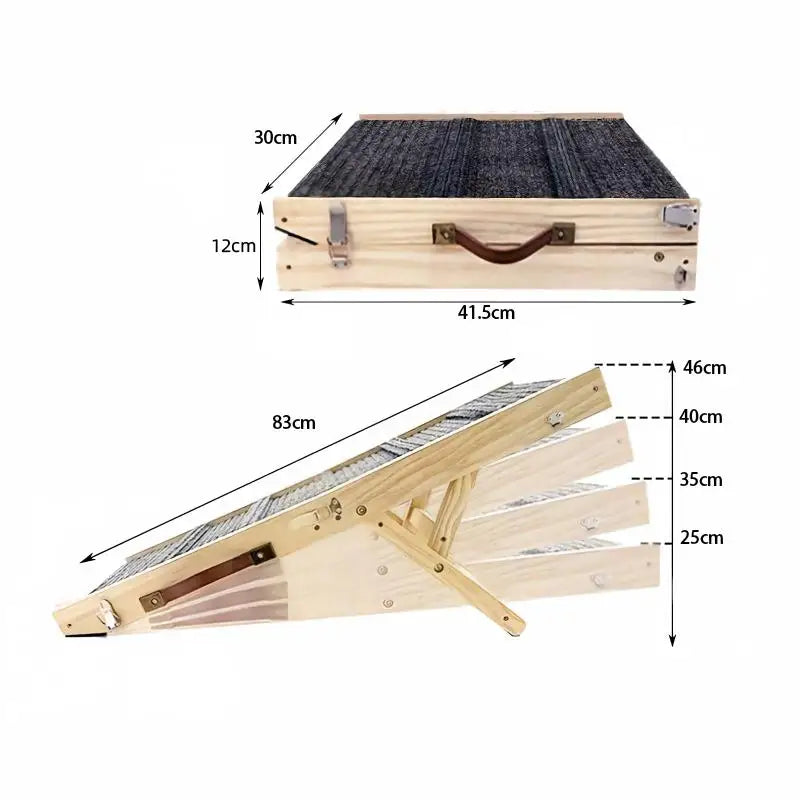 Foldable Pet Ramp and Car Step Ladder