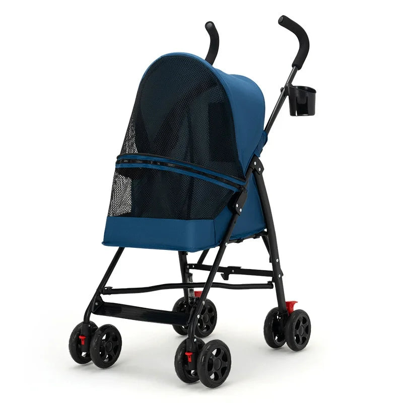 Supplier White Luxury Folding Air Buggy Dog Pram Pet Strollers For Outdoor Dog