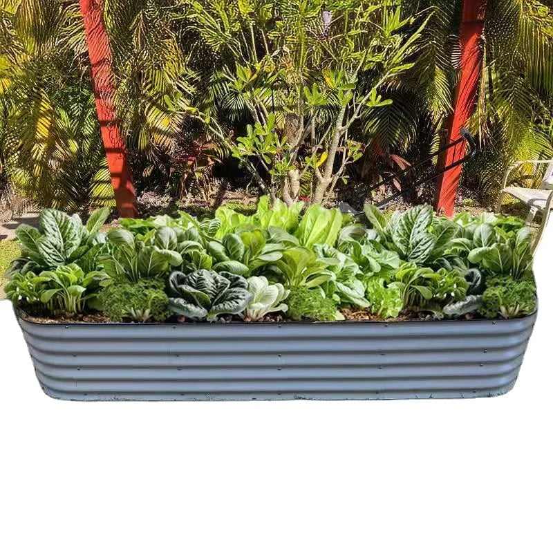 Direct Supply 17-inch Metal Raised Garden Bed Galvanized Planting Bed Vegetable