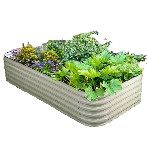 Vegetable Flower Galvanized Elevated Planter Raising Gardening Beds Metal