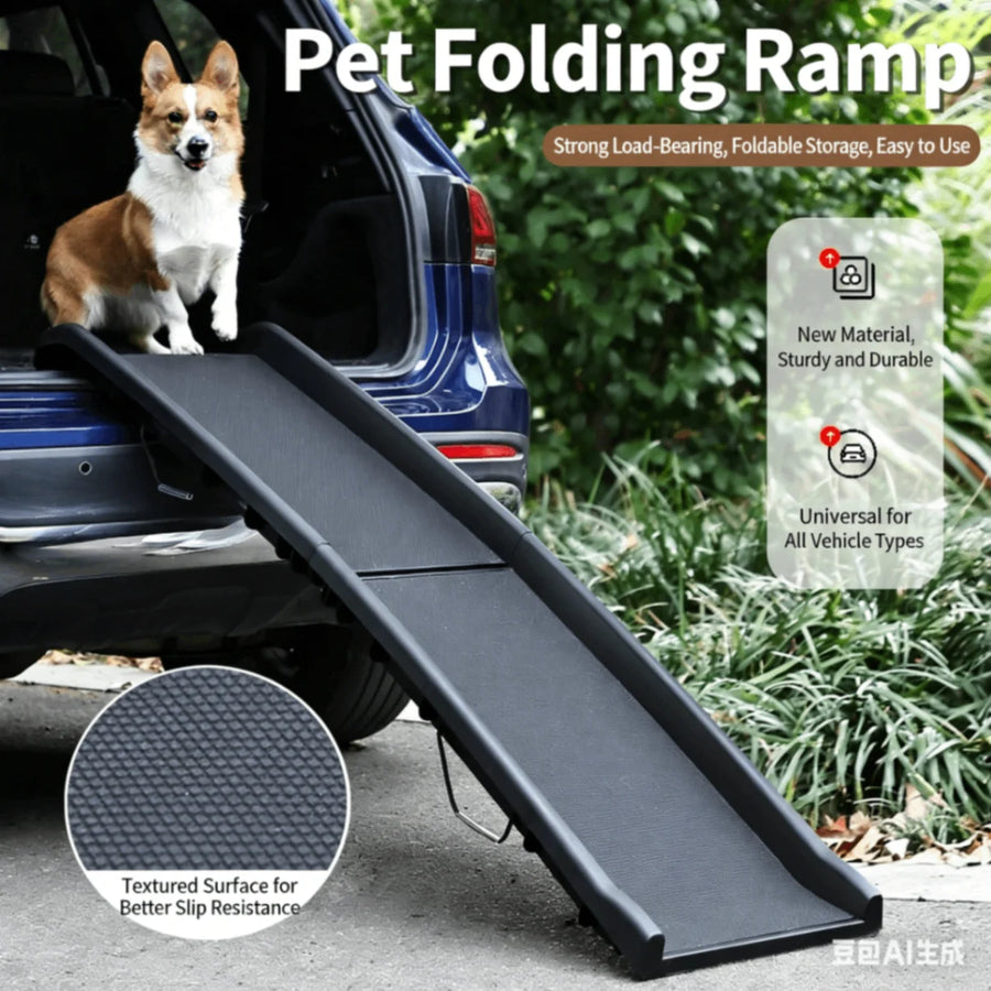 Folding Dog Car Ramp Portable Pet Stairs Lightweight Anti-slip Ladder For Small