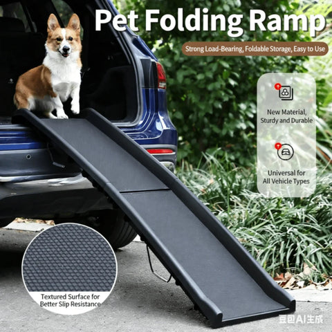 Folding Dog Car Ramp Portable Pet Stairs Lightweight Anti-slip Ladder For Small
