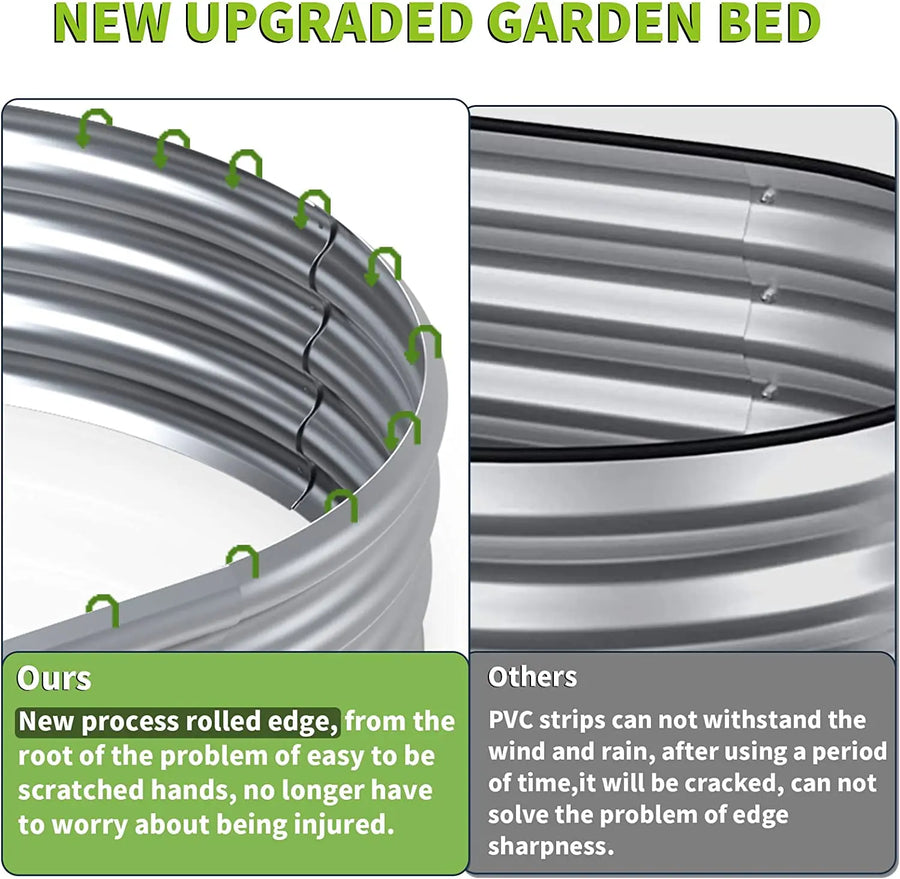 Easy Assembly Galvanized Raised Planter Box