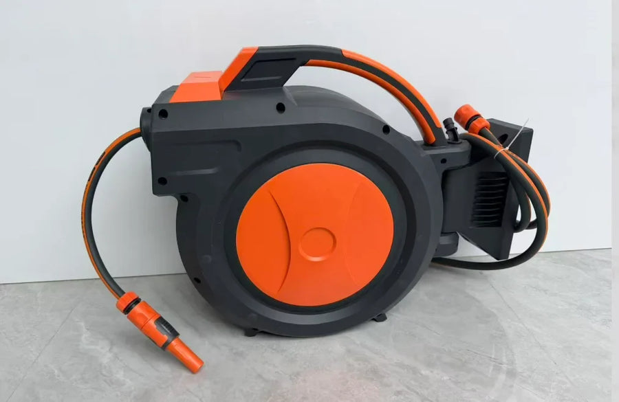 Hantechn Automatic Retractable Garden Hose Reel 30m+2m Pvc Water Hose With Abs - No spray gun