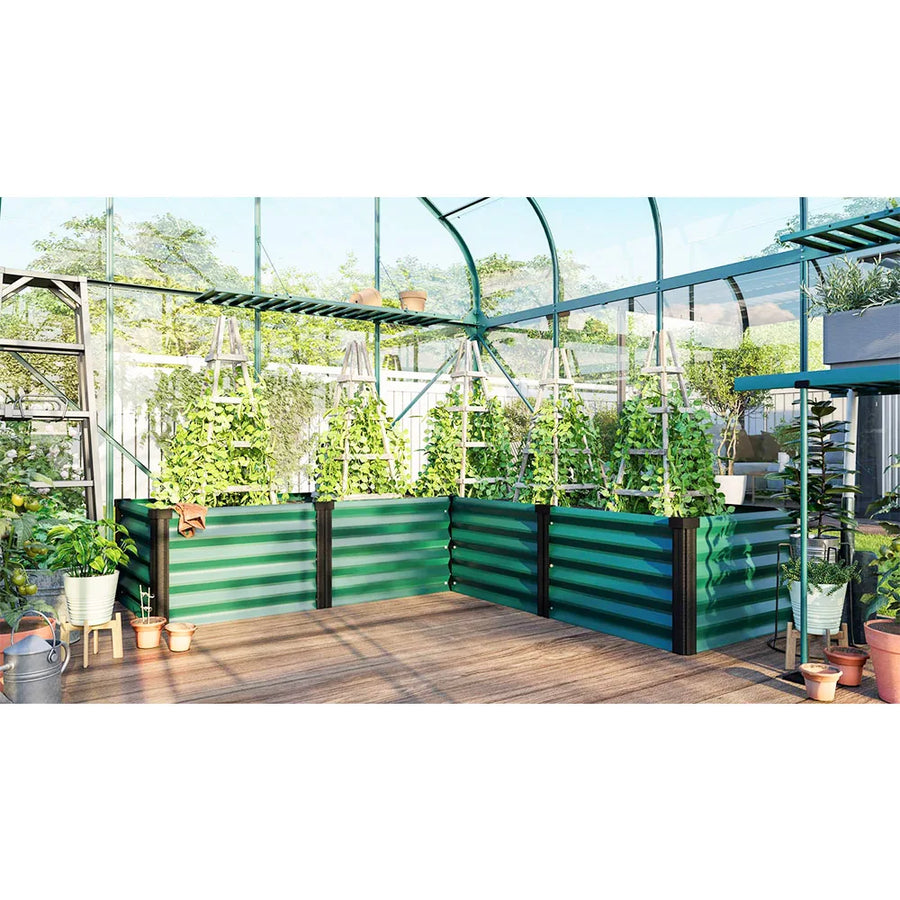 Custom Large Modern Metal Galvanized Raised Garden Beds Planter Boxes Set