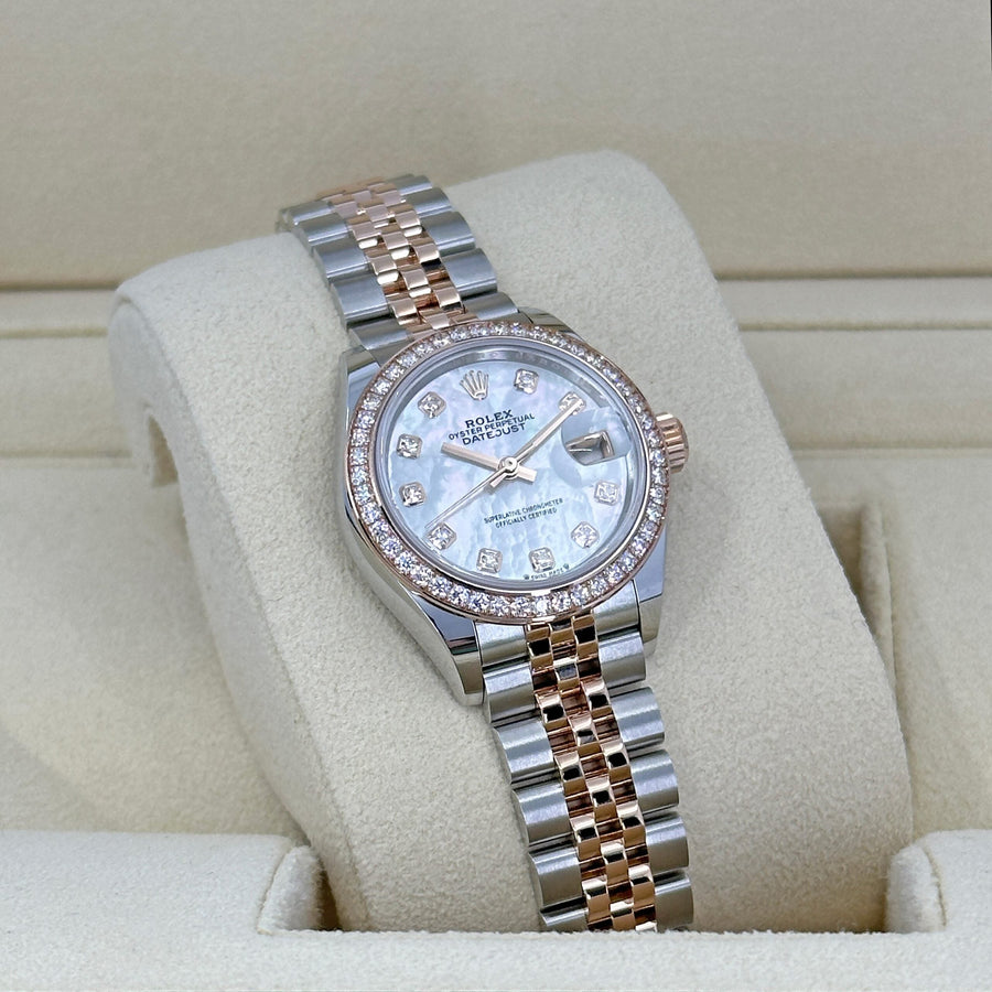 Lady-Datejust 28, Oystersteel and 18k Everose Gold, Ref# 279381RBR-0013