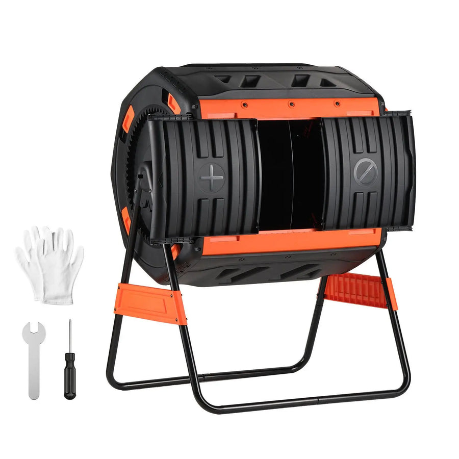85l Outdoor Tumbling Compost Bin Single Chamber Composting Tumbler