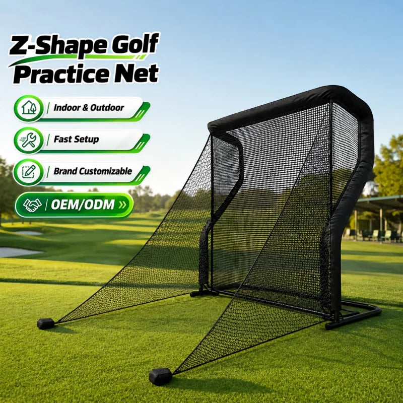 Heavy Duty Freestanding Silver Aluminum Alloy Golf Hitting Training Garage Home