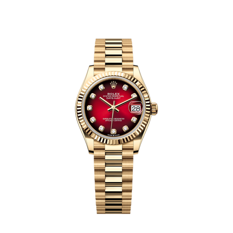 Unworn 2025, Datejust 31, 18k Yellow Gold, Diamonds, Ref# 278278-0049, box and papers