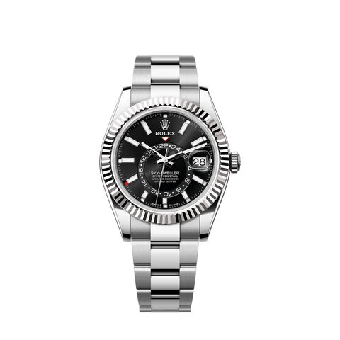 Sky-Dweller, 42mm, Oystersteel and 18k White Gold, Black, Oyster, Ref# 336934-0007