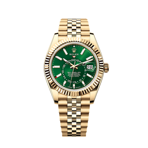 Unworn 2025, Sky-Dweller, 42mm, 18k Yellow Gold, Ref# 336938-0008, box & papers